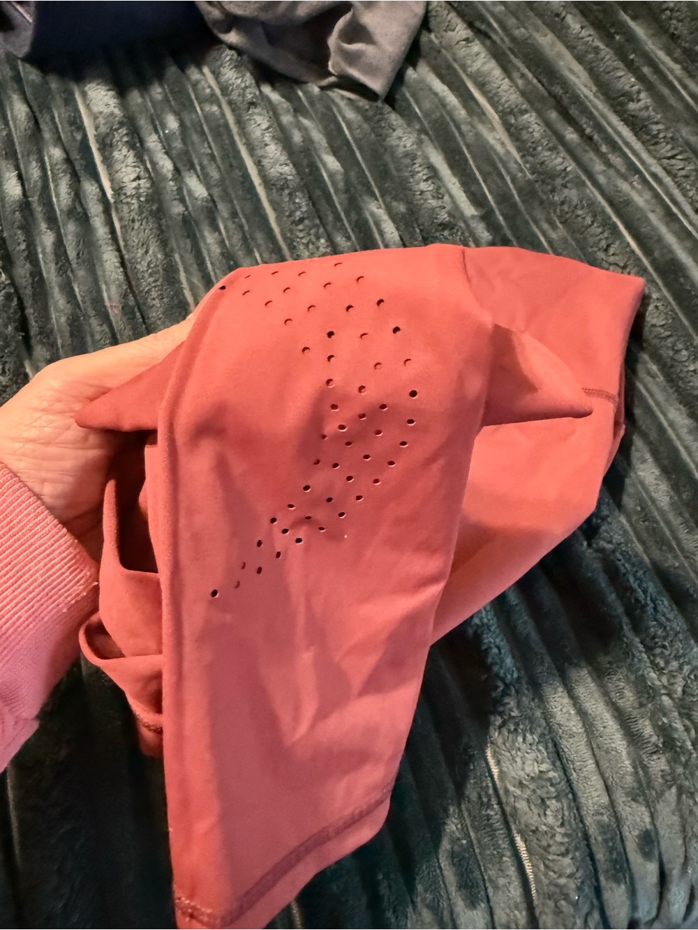 ZYIA Rose Dust Leggings with Perforated Detail